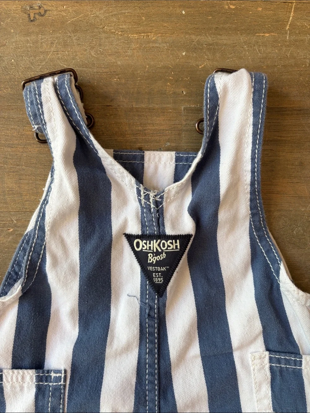 Oshkosh B’Gosh baby pinstriped shortalls